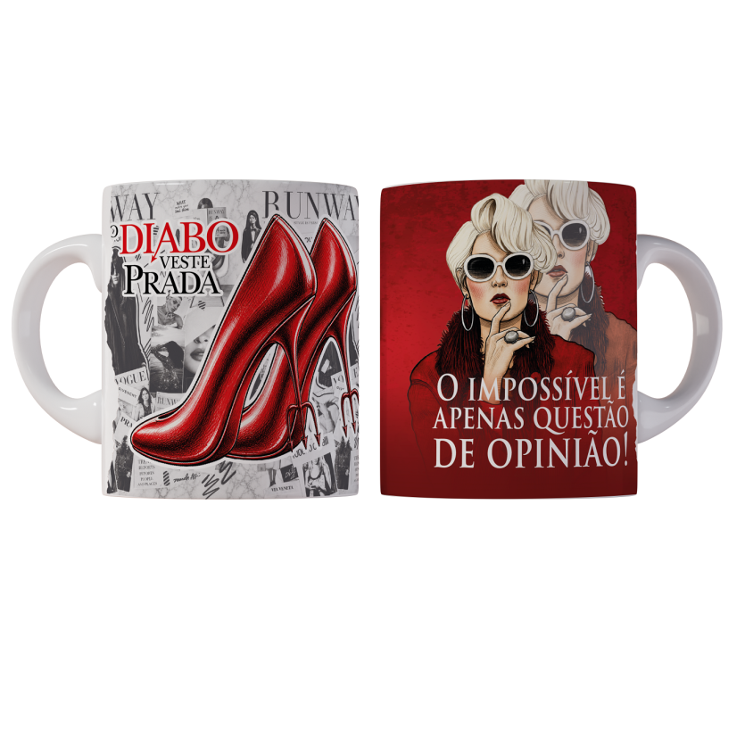 Caneca 325ml O Diabo veste Prada O impossível é apenas