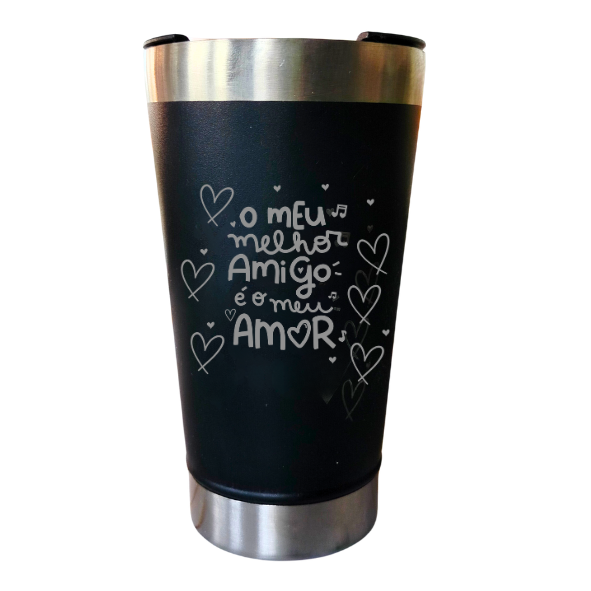Copo Térmico 500ml Namorados O meu melhor amigo é o meu amor