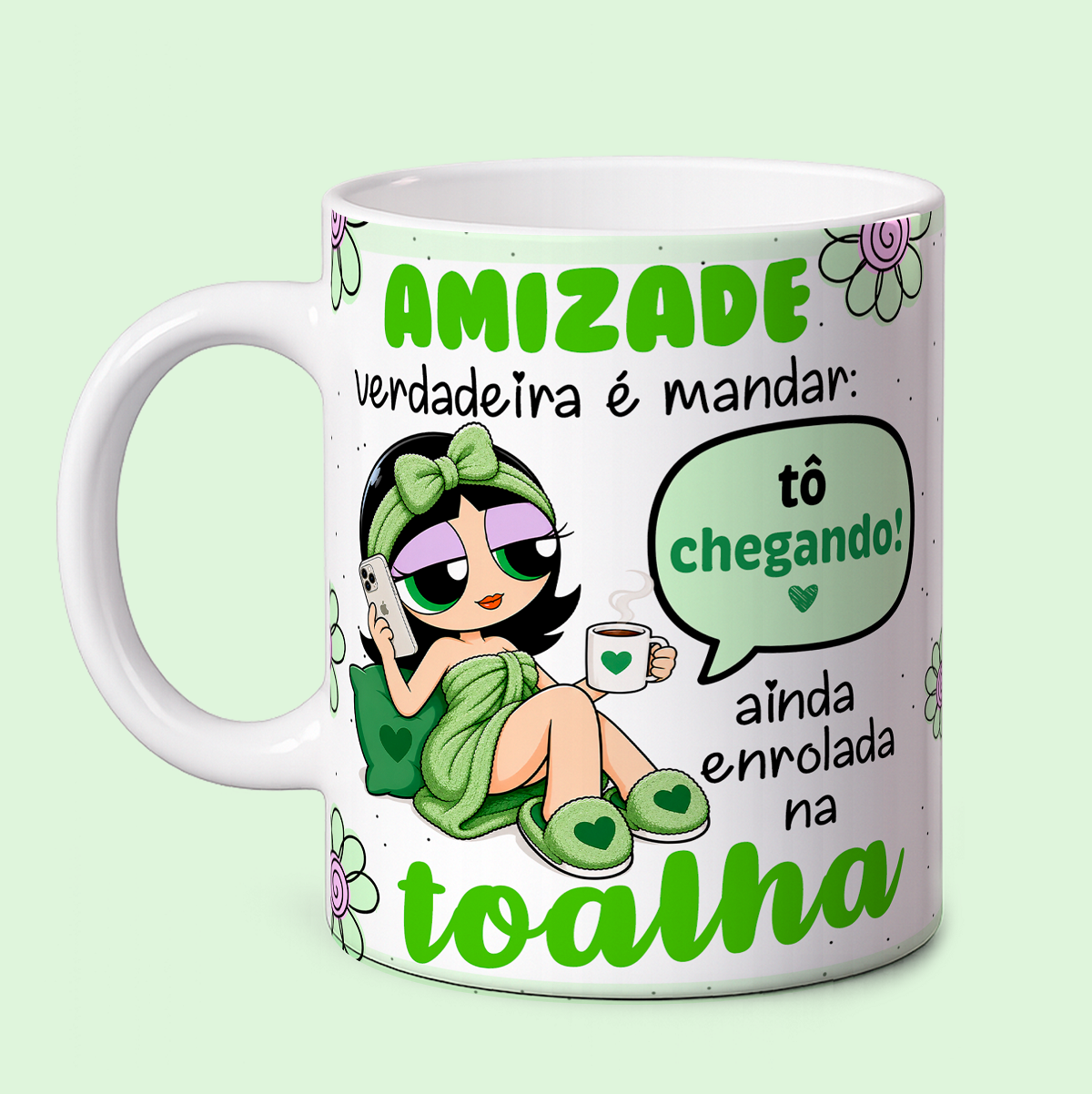 Caneca 325ml Meninas Superpoderosas Amizade verdadeira é